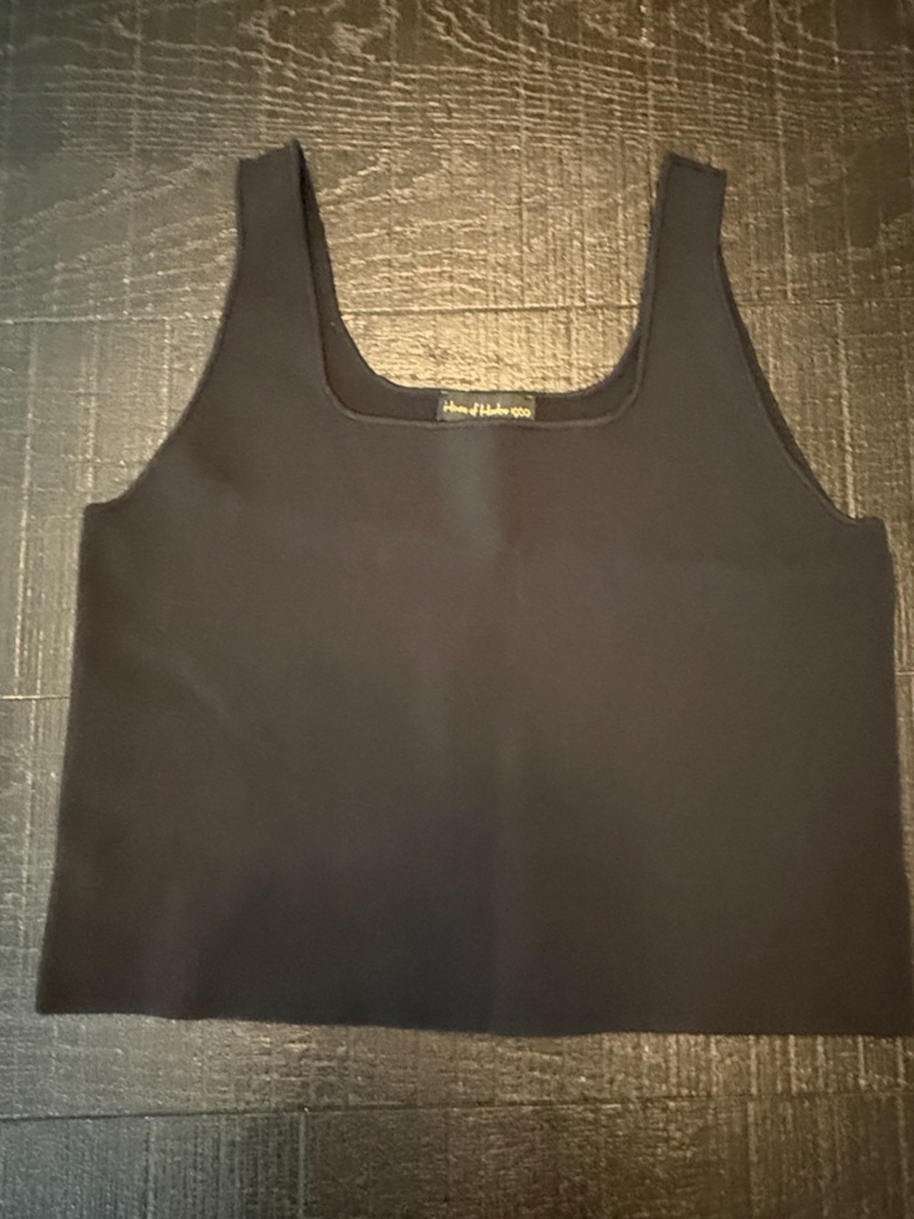 House of Harlow 1960 Black Square-Neck Tank
